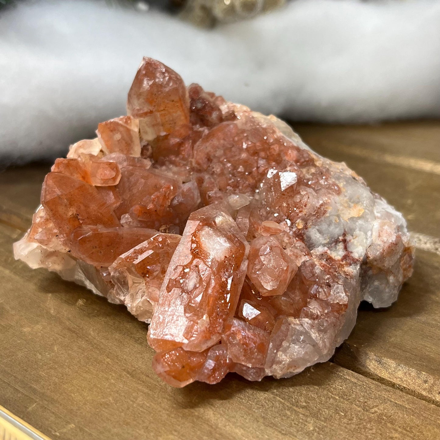 Natural Red Hematoid Quartz Cluster | Red Hematite Quartz | Fire Quartz Cluster