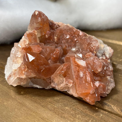 Natural Red Hematoid Quartz Cluster | Red Hematite Quartz | Fire Quartz Cluster