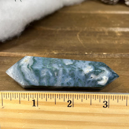 Moss Agate DT | Double Terminated Crystal