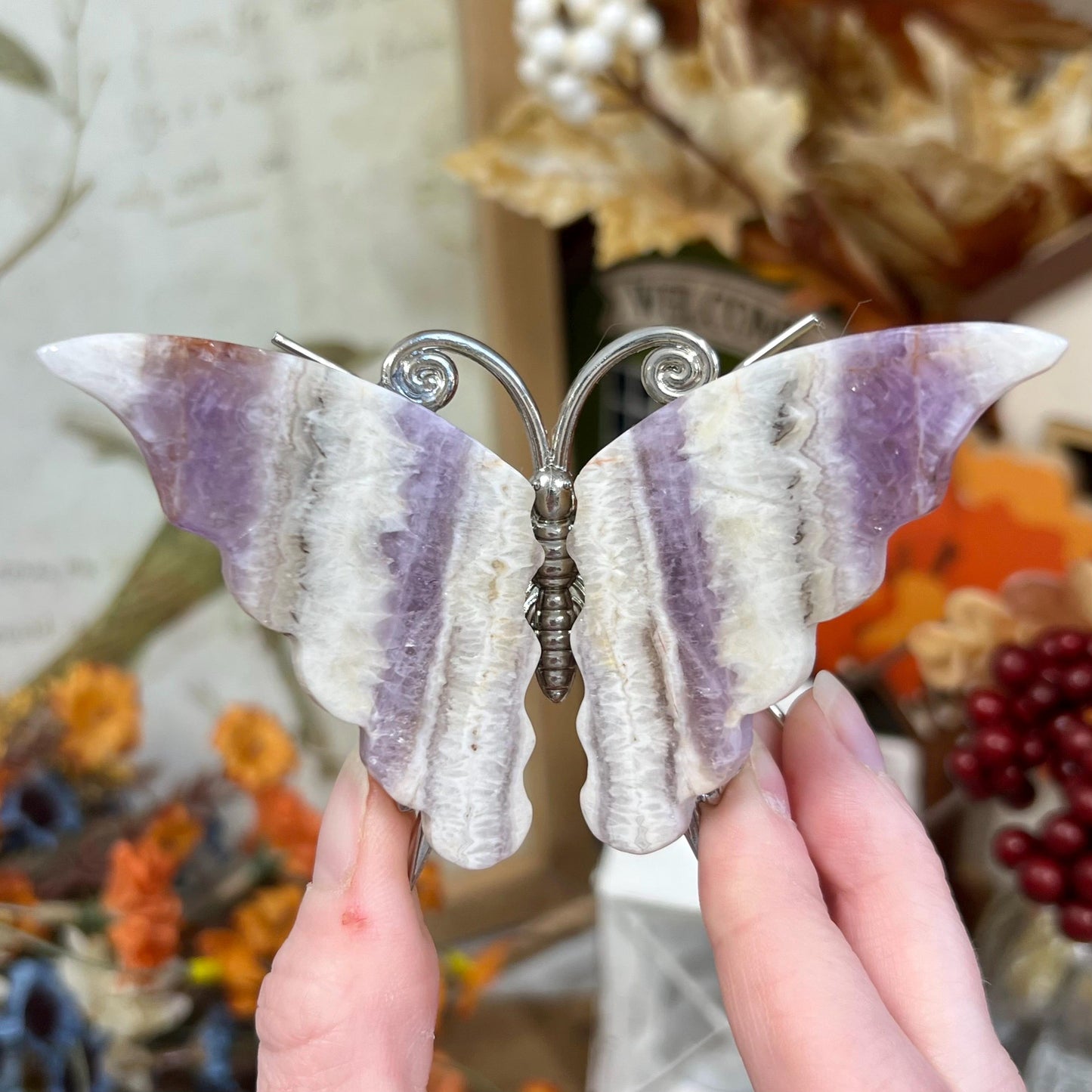 Dream Amethyst Butterfly | Chevron Amethyst | Crystal Butterfly