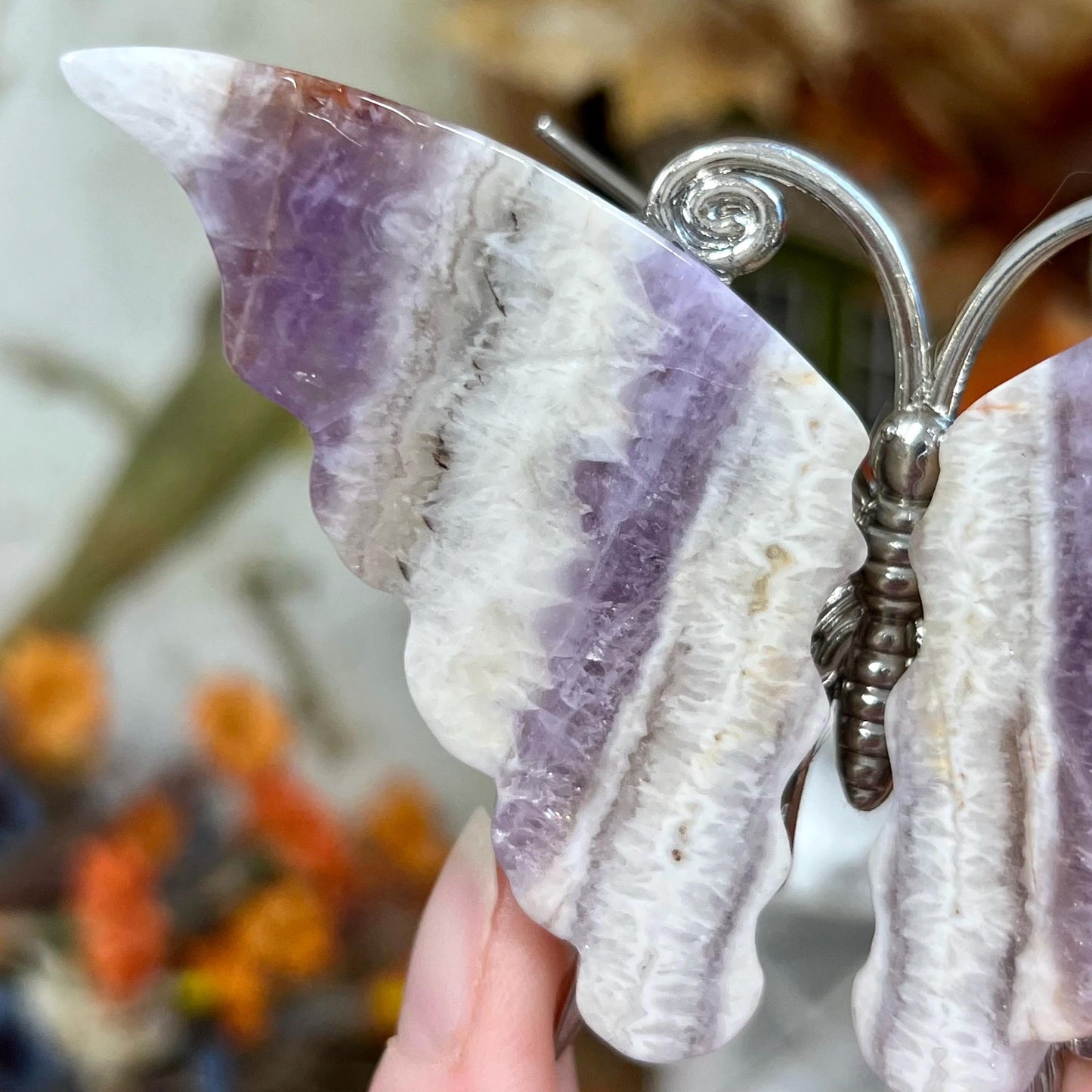 Dream Amethyst Butterfly | Chevron Amethyst | Crystal Butterfly