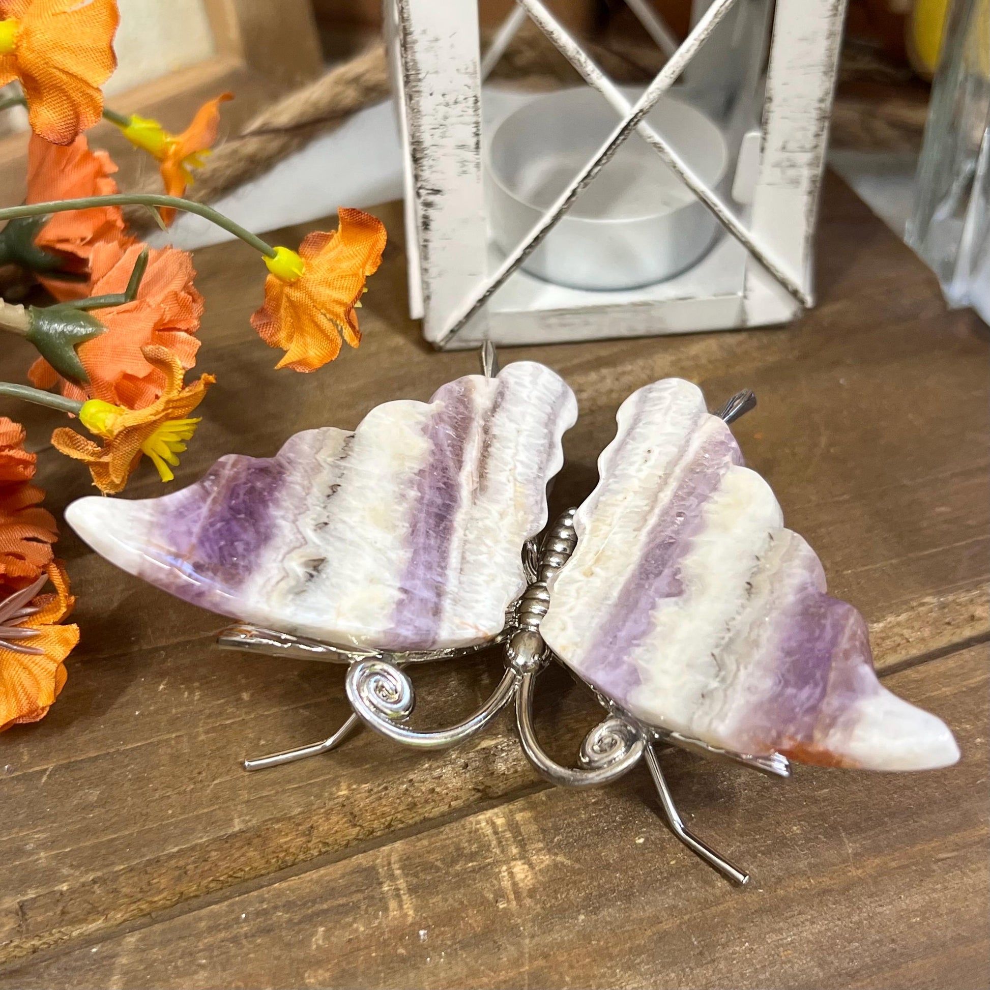 Dream Amethyst Butterfly | Chevron Amethyst | Crystal Butterfly