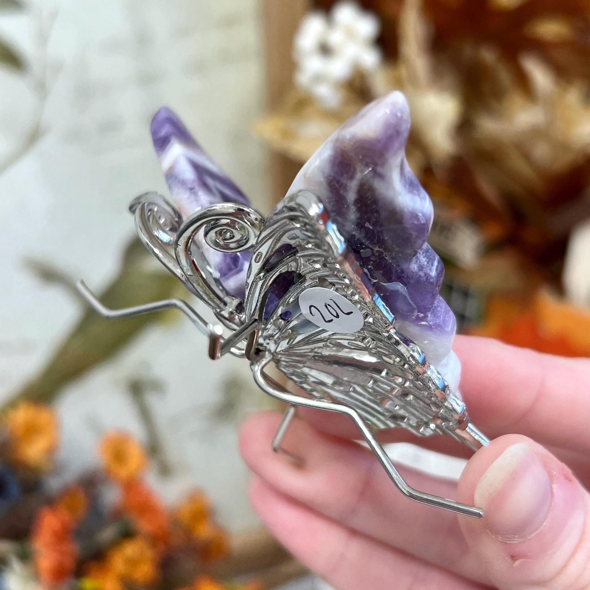 Dream Amethyst Butterfly | Chevron Amethyst | Crystal Butterfly