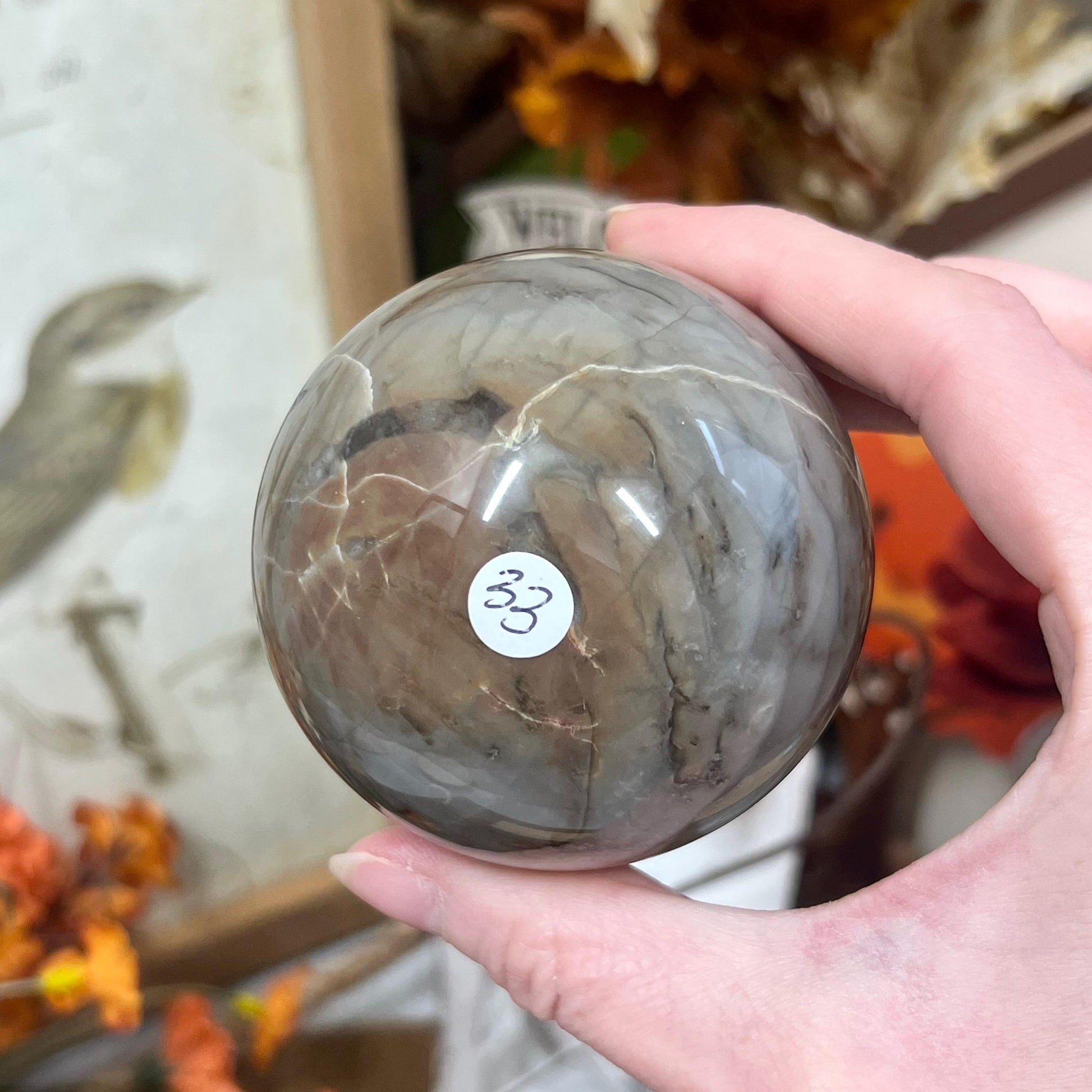 Volcano Agate Sphere | UV Reactive Agate | Volcanic Agate