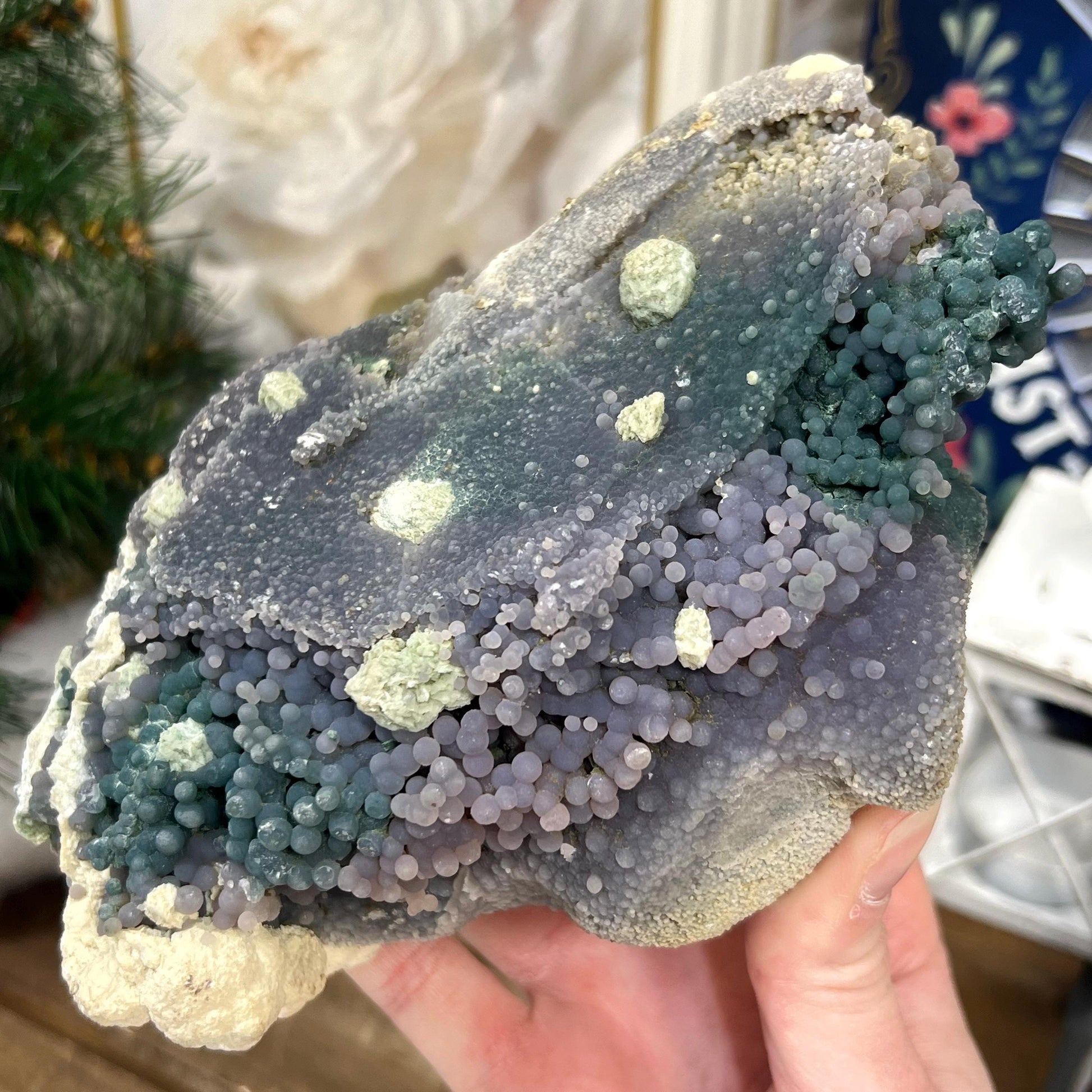 Large Grape Agate Cluster | Multicolored Grape Agate Specimen | Green Grape Agate | Grape Amethyst | Botryoidal Chalcedony