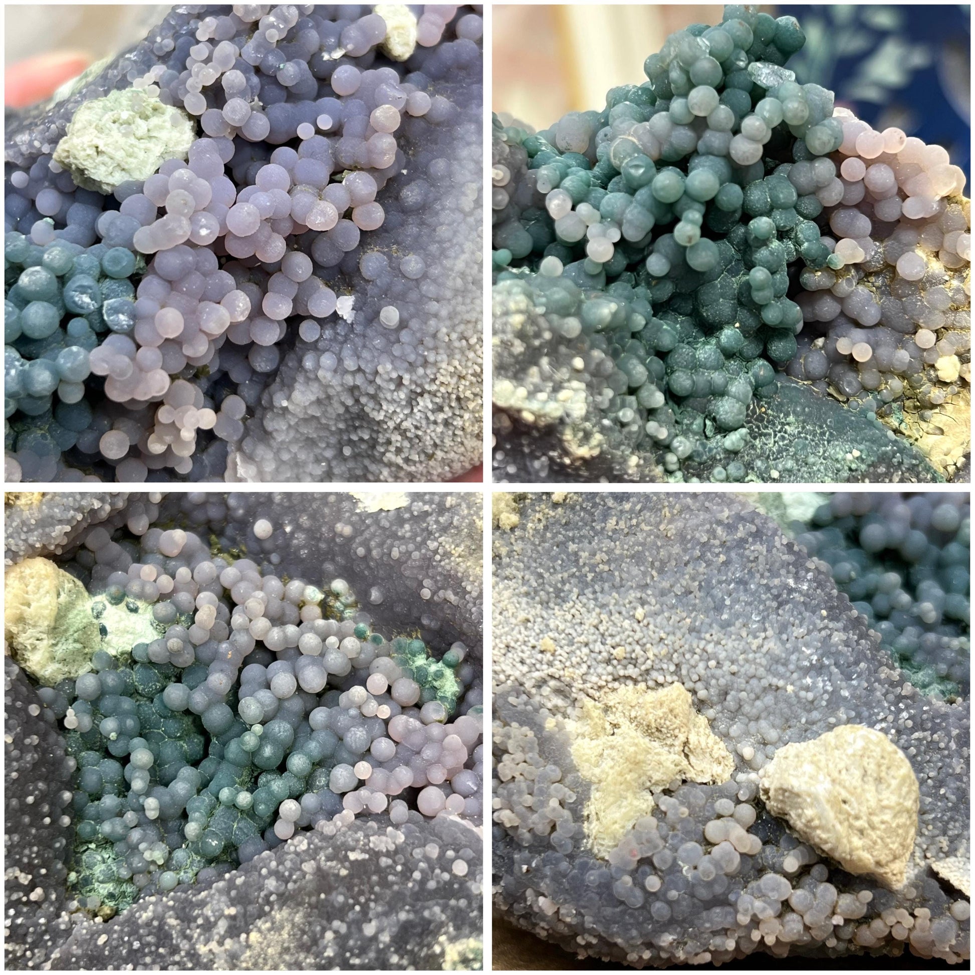 Large Grape Agate Cluster | Multicolored Grape Agate Specimen | Green Grape Agate | Grape Amethyst | Botryoidal Chalcedony