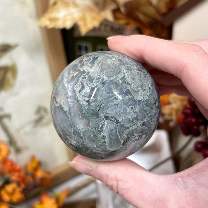 Amazing Moss Agate Sphere | High Quality Moss Agate