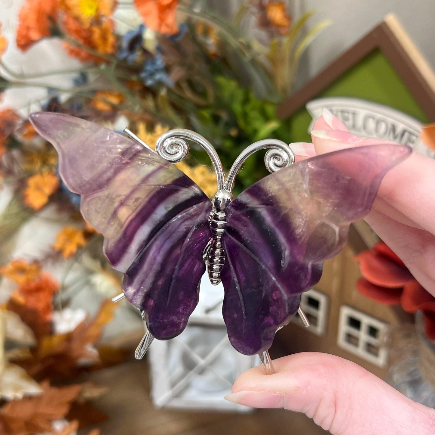 Purple Fluorite Butterfly | Crystal Butterfly