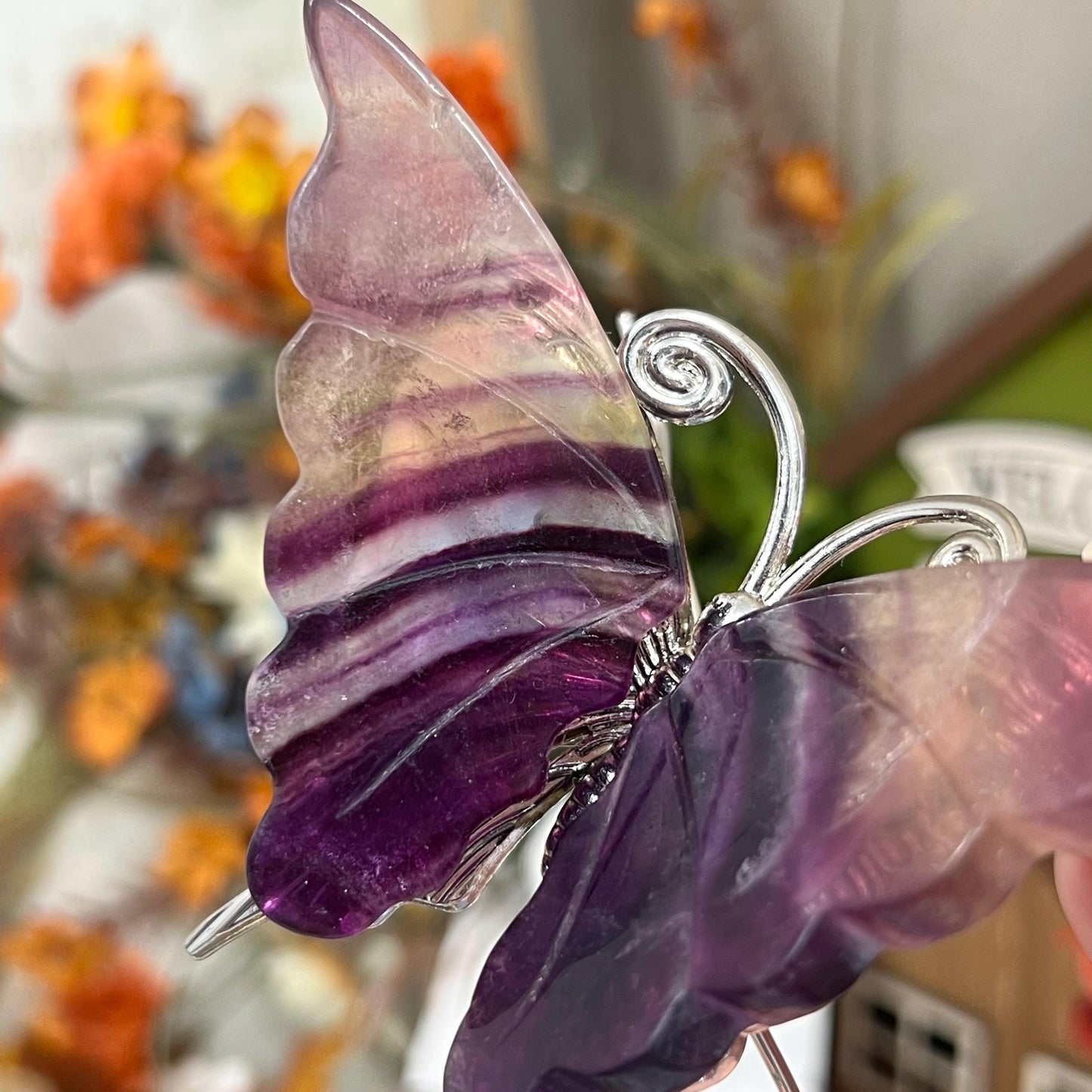 Purple Fluorite Butterfly | Crystal Butterfly