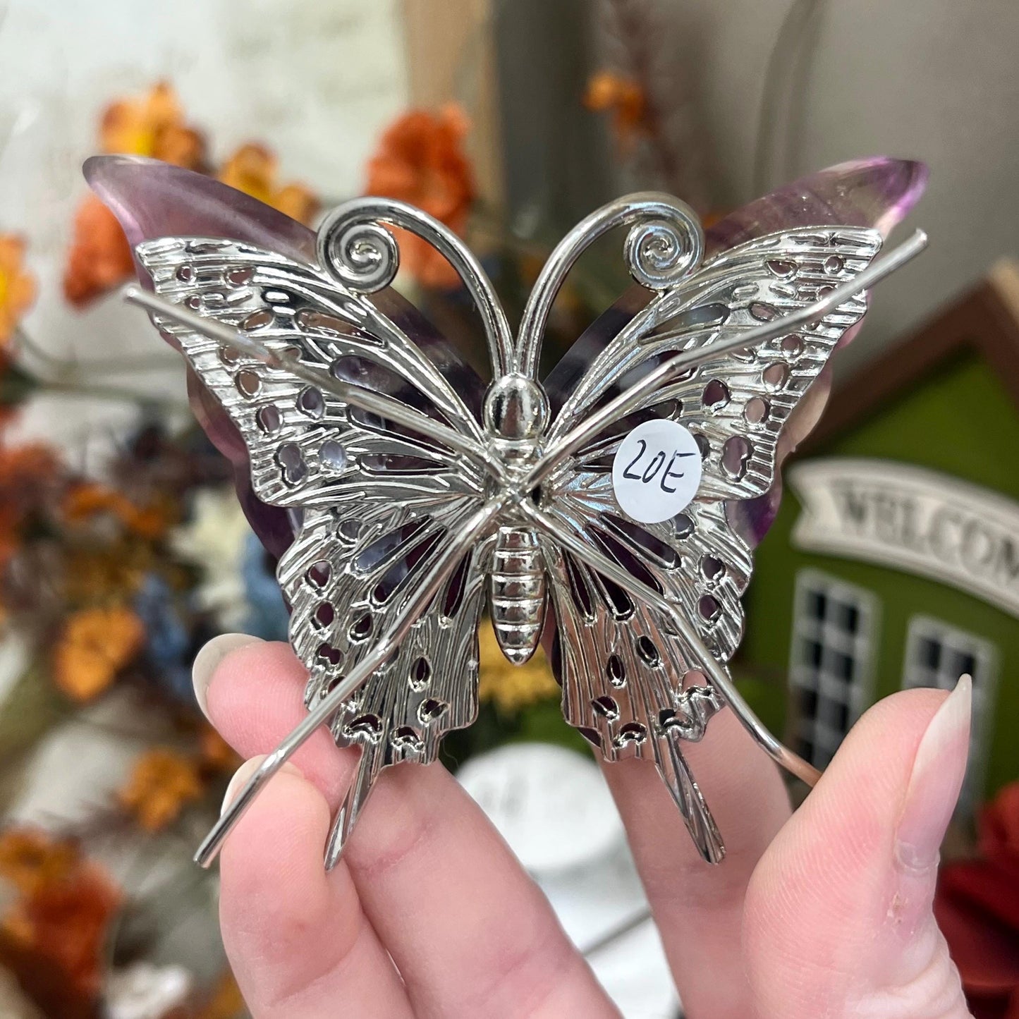 Purple Fluorite Butterfly | Crystal Butterfly