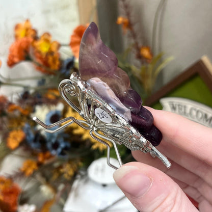 Purple Fluorite Butterfly | Crystal Butterfly