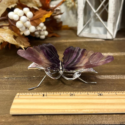 Purple Fluorite Butterfly | Crystal Butterfly