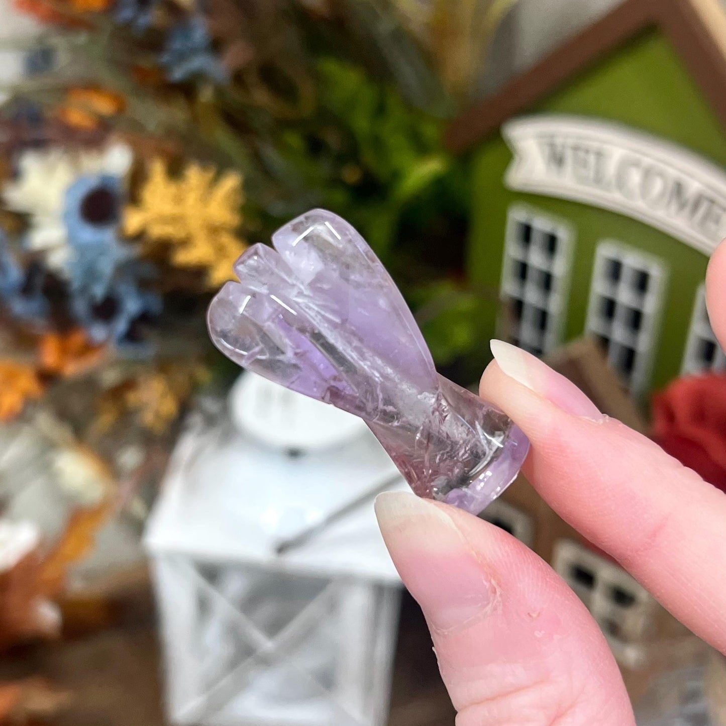 Mini Amethyst Angel | Crystal Angel Carving