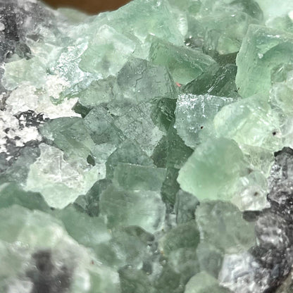 Large Green Fluorite Specimen with Druzy Quartz | Sugar Fluorite | Cubic Fluorite Cluster | Fluorite with Quartz