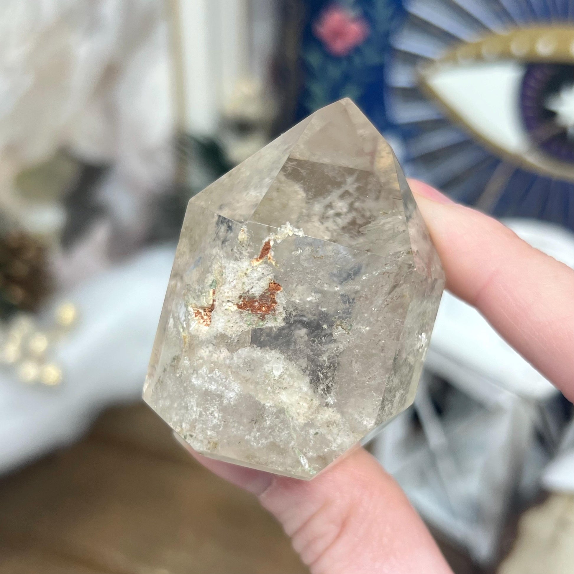 Brazilian Garden Quartz Tower | Rutilated Quartz | Lodolite Quartz