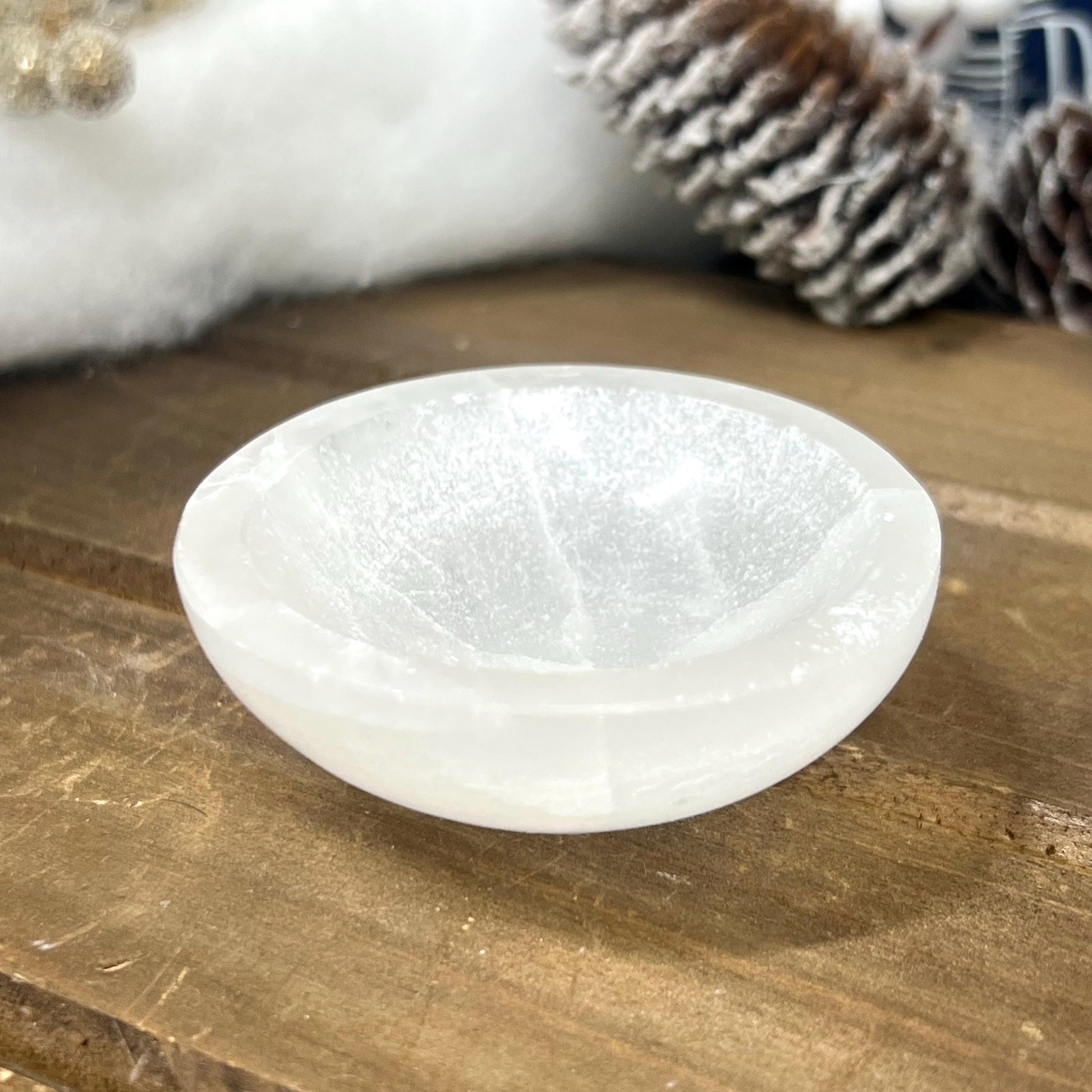 Small Satin Spar Bowl | Crystal Bowl