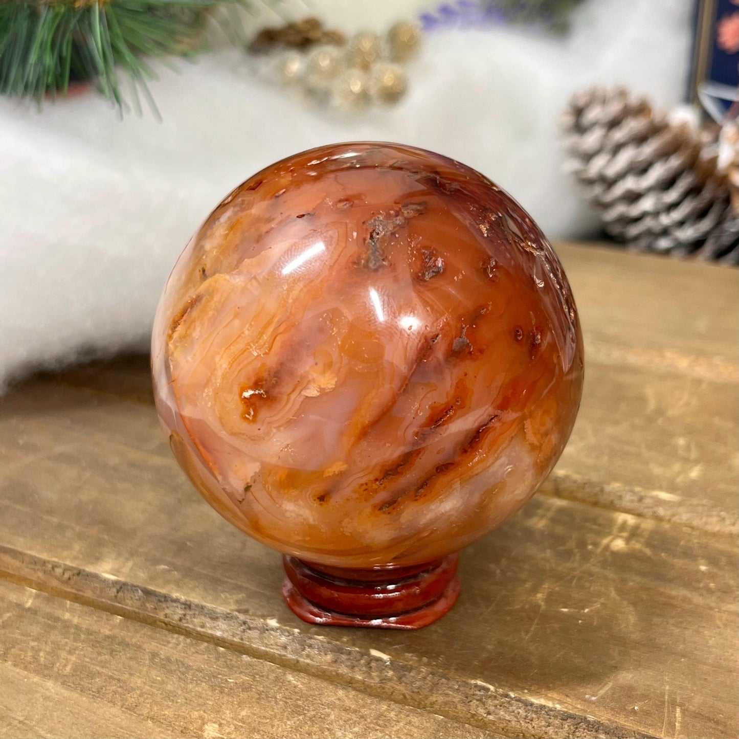 Stunning Carnelian Sphere