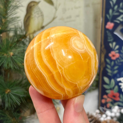 Orange Calcite Sphere | Creamsicle Calcite