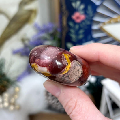 Red and Purple Mookaite Palm Stone