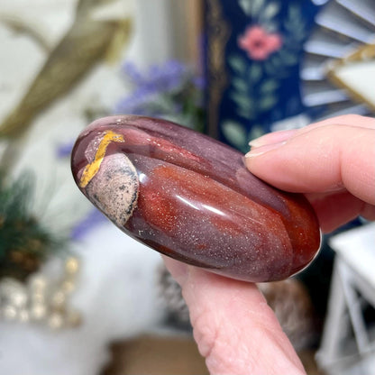 Red and Purple Mookaite Palm Stone