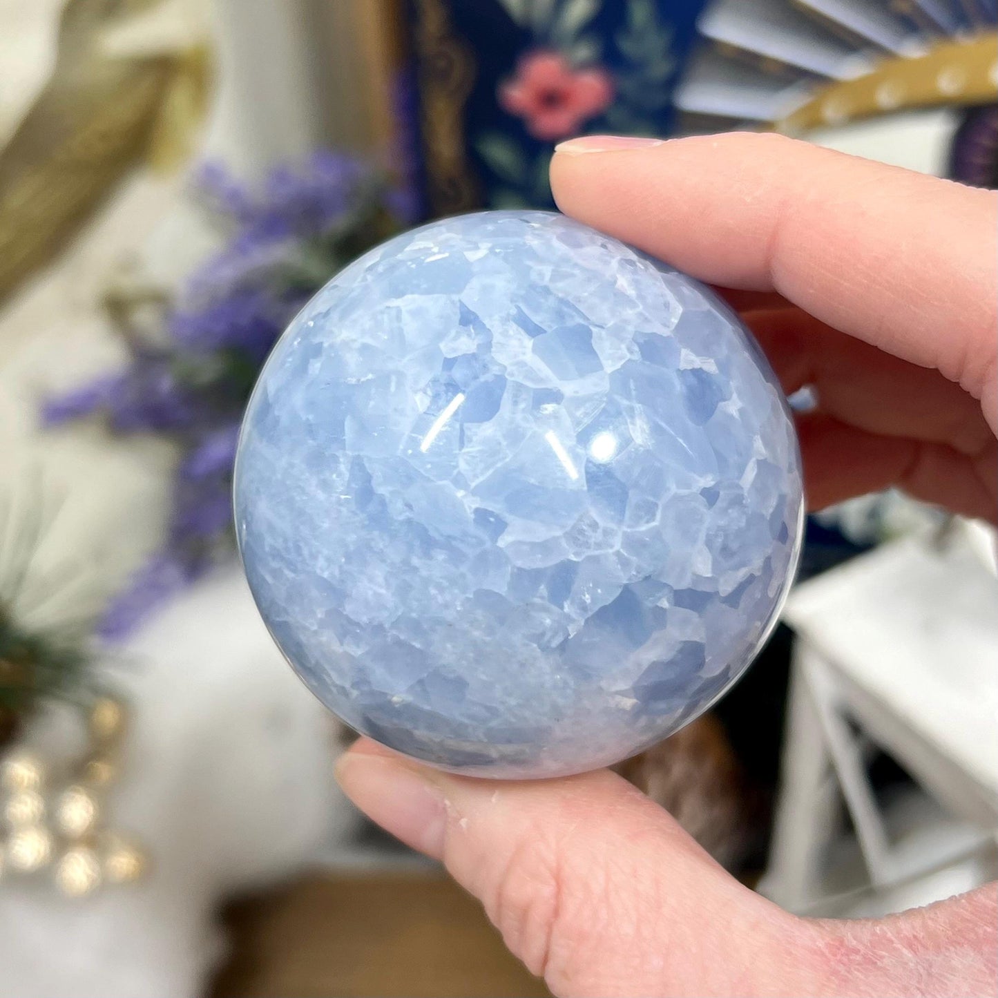 Light Blue Calcite Sphere