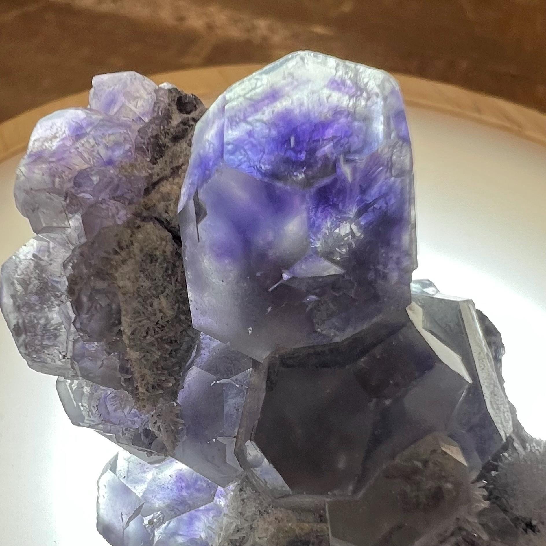 Purple Yaogangxian Fluorite Specimen | Yaogangxian Mineral Specimen | Dodecahedral Fluorite