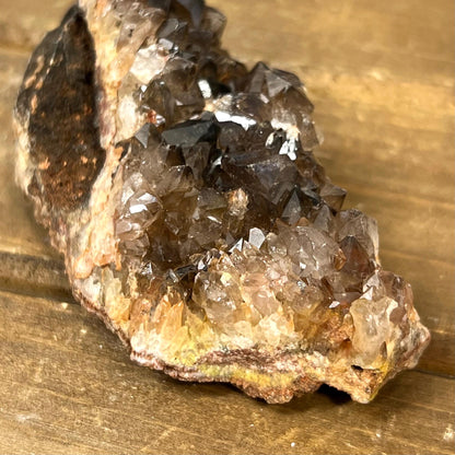 Red Hematoid Smoky Quartz Cluster | Fire Quartz