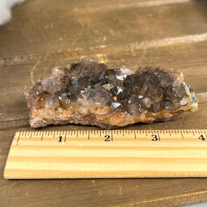 Red Hematoid Smoky Quartz Cluster | Fire Quartz