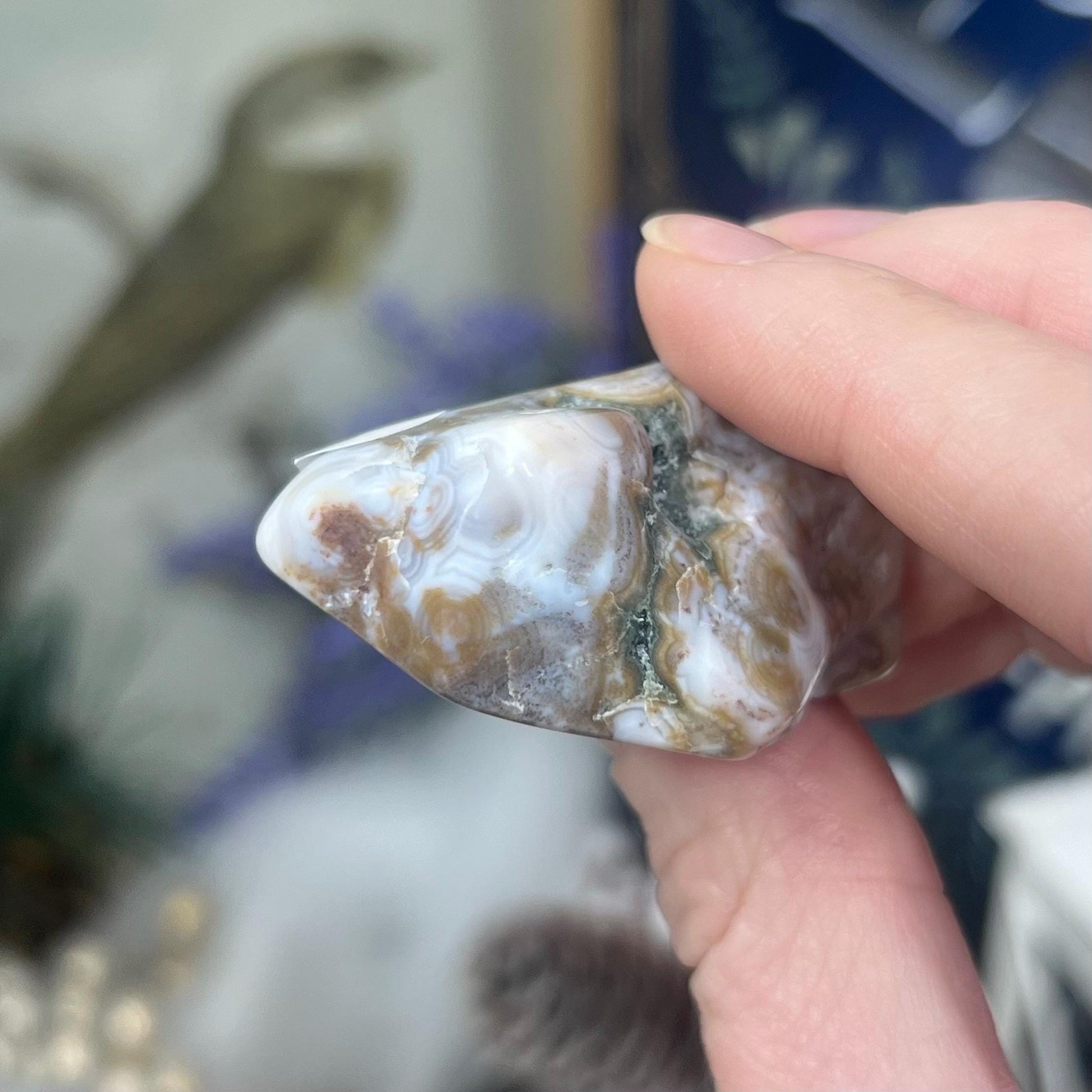 8th Vein OJ Tumble | Eighth Vein Ocean Jasper Freeform | Marovato Ocean Jasper | Vein 8