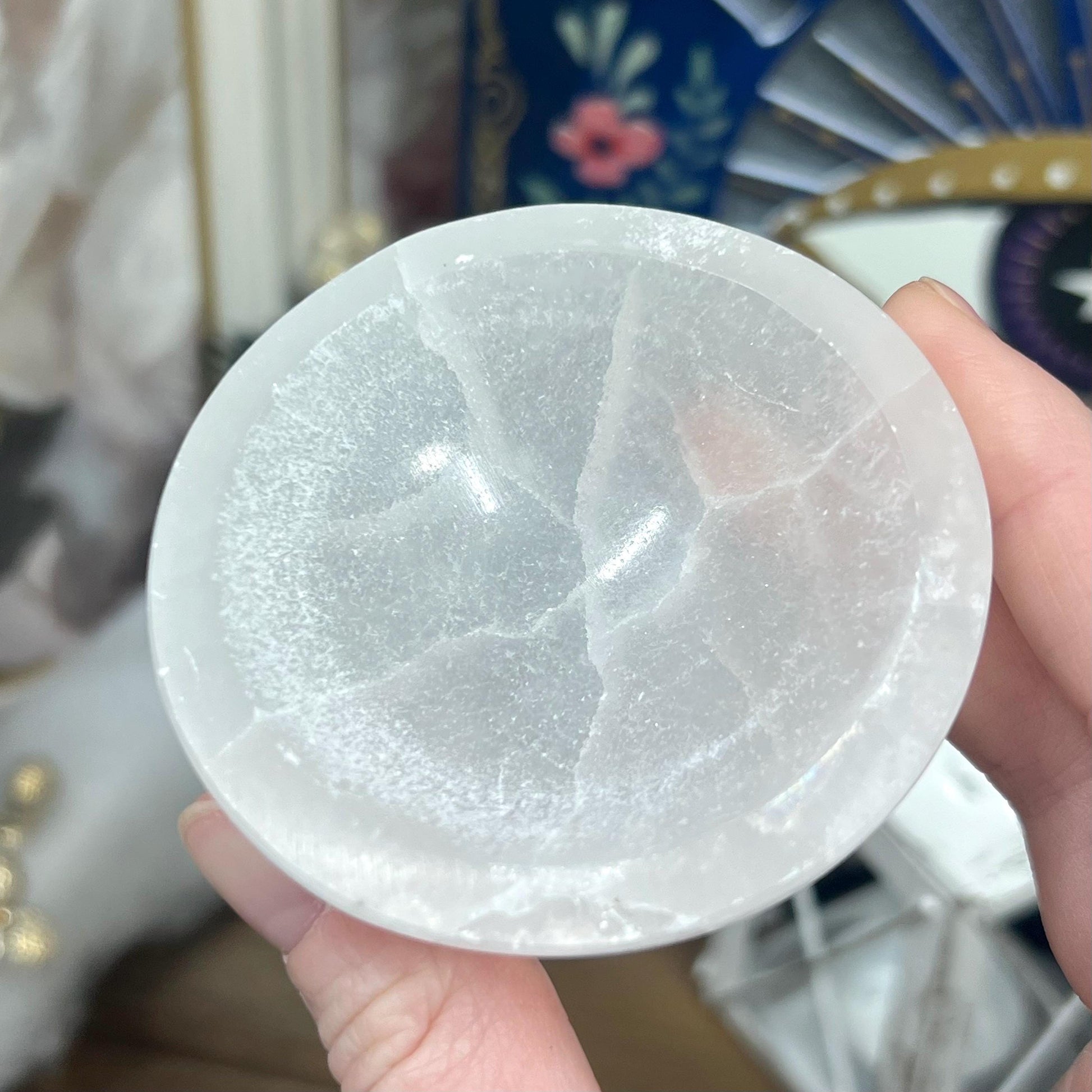 Small Satin Spar Bowl | Crystal Bowl