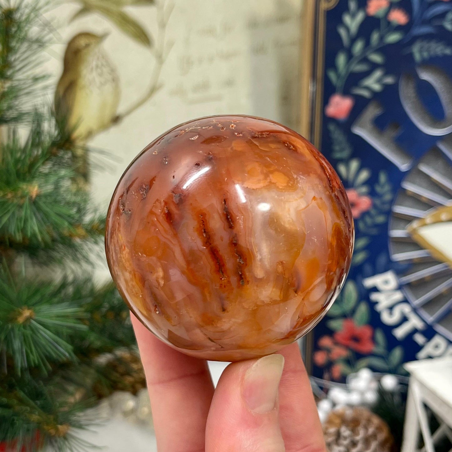 Stunning Carnelian Sphere