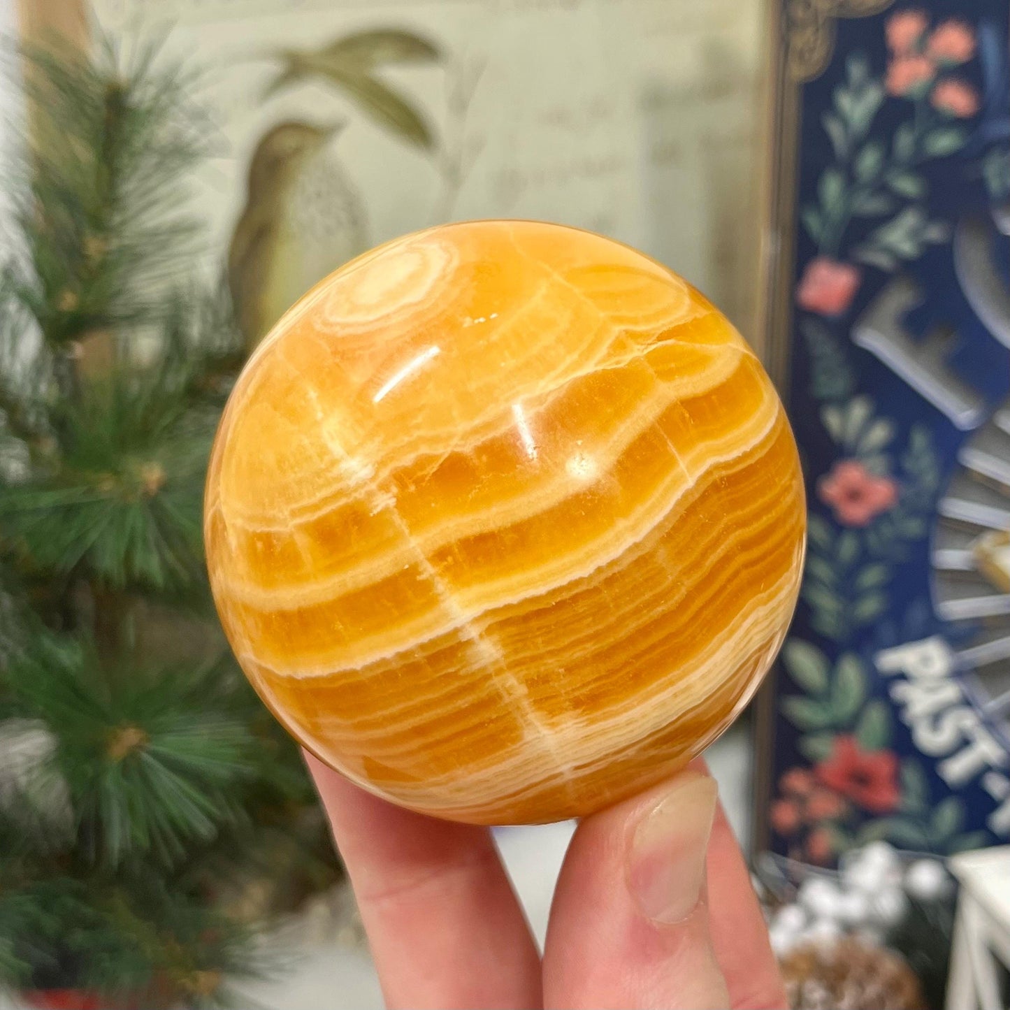 Orange Calcite Sphere | Creamsicle Calcite