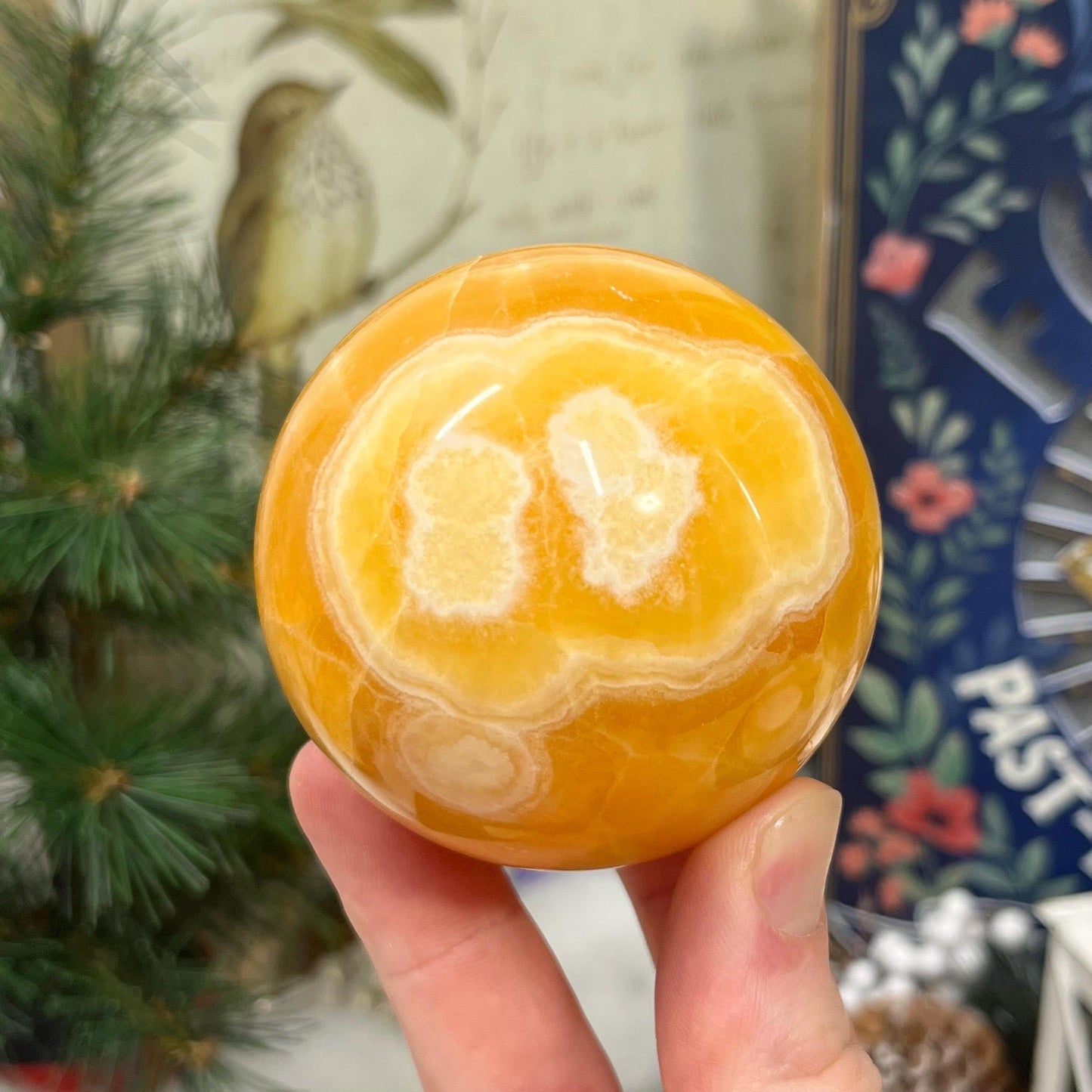 Orange Calcite Sphere | Creamsicle Calcite