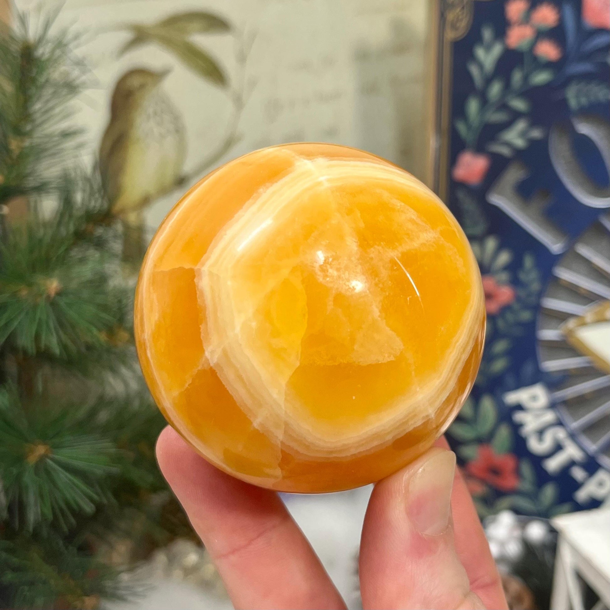 Orange Calcite Sphere | Creamsicle Calcite