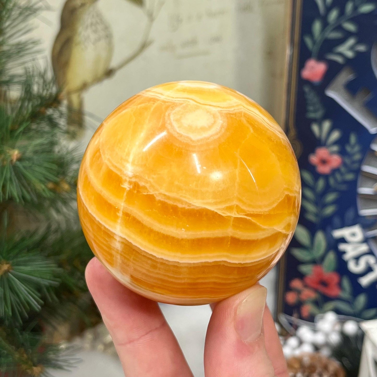 Orange Calcite Sphere | Creamsicle Calcite