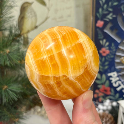 Orange Calcite Sphere | Creamsicle Calcite