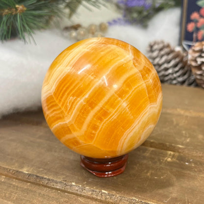 Orange Calcite Sphere | Creamsicle Calcite