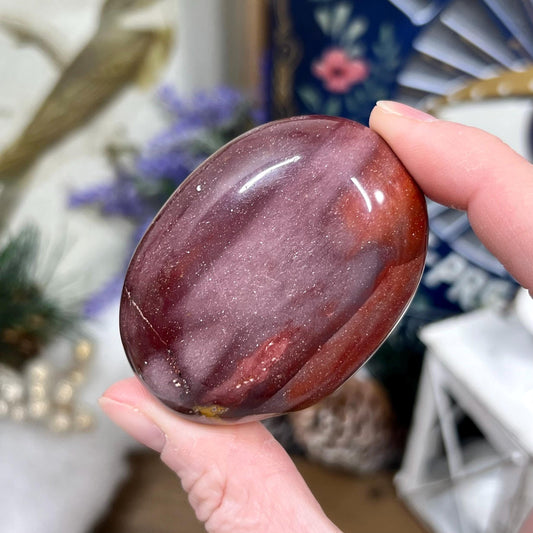 Red and Purple Mookaite Palm Stone