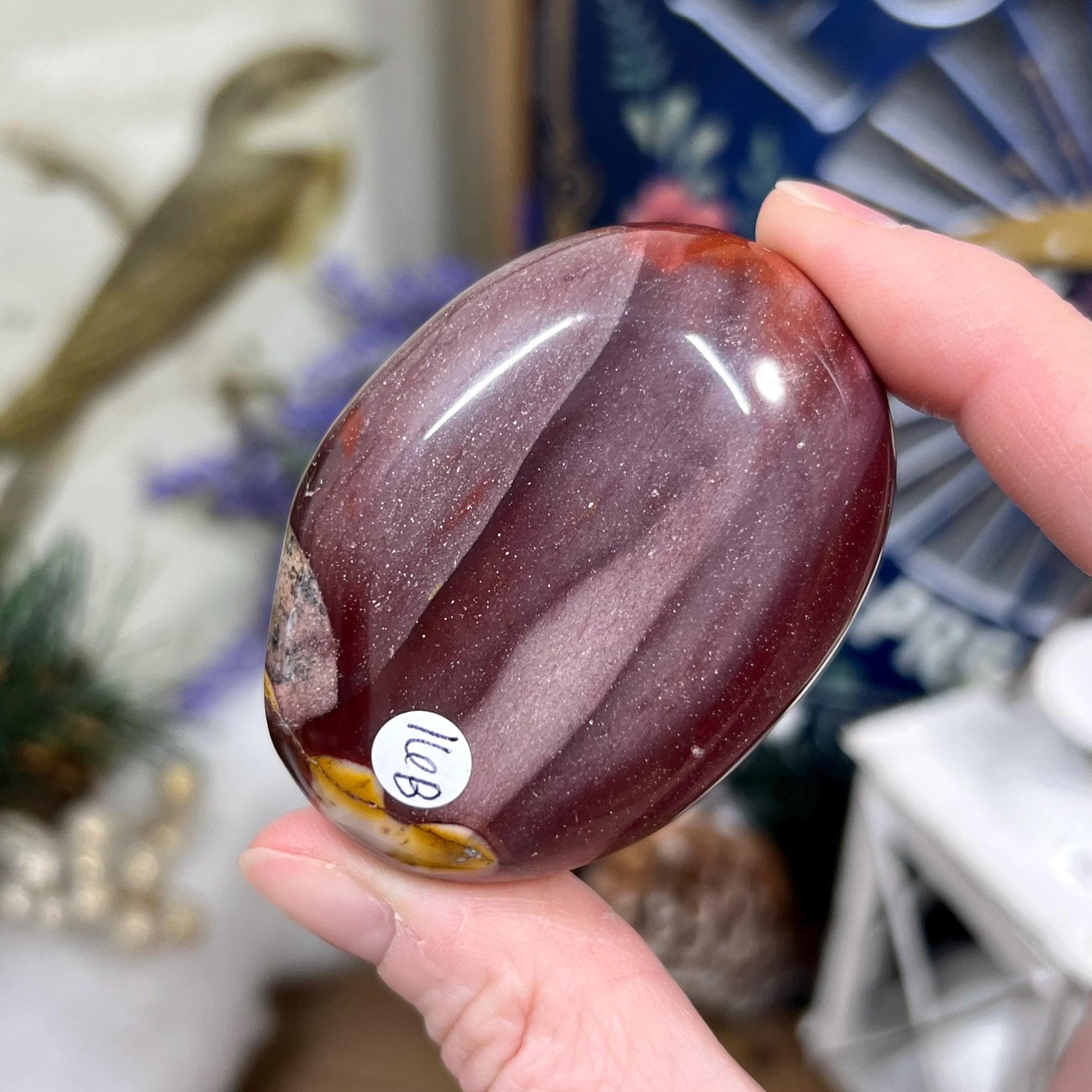 Red and Purple Mookaite Palm Stone