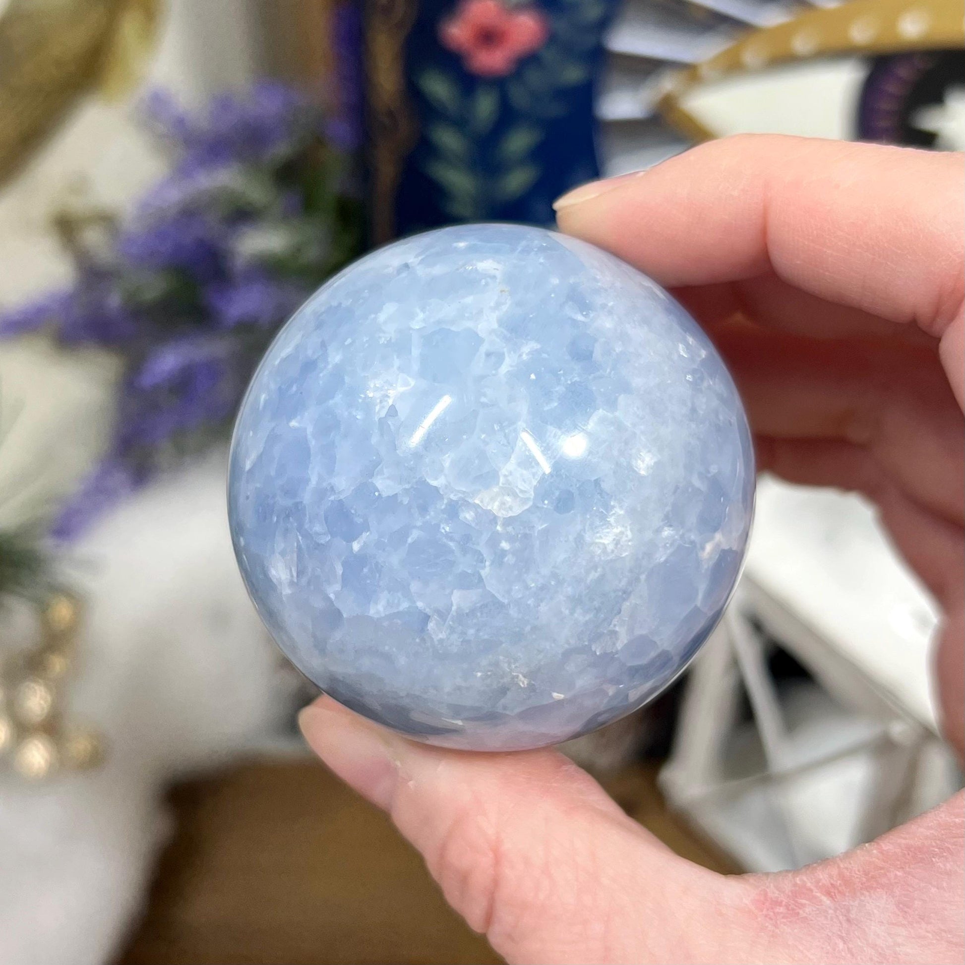 Light Blue Calcite Sphere