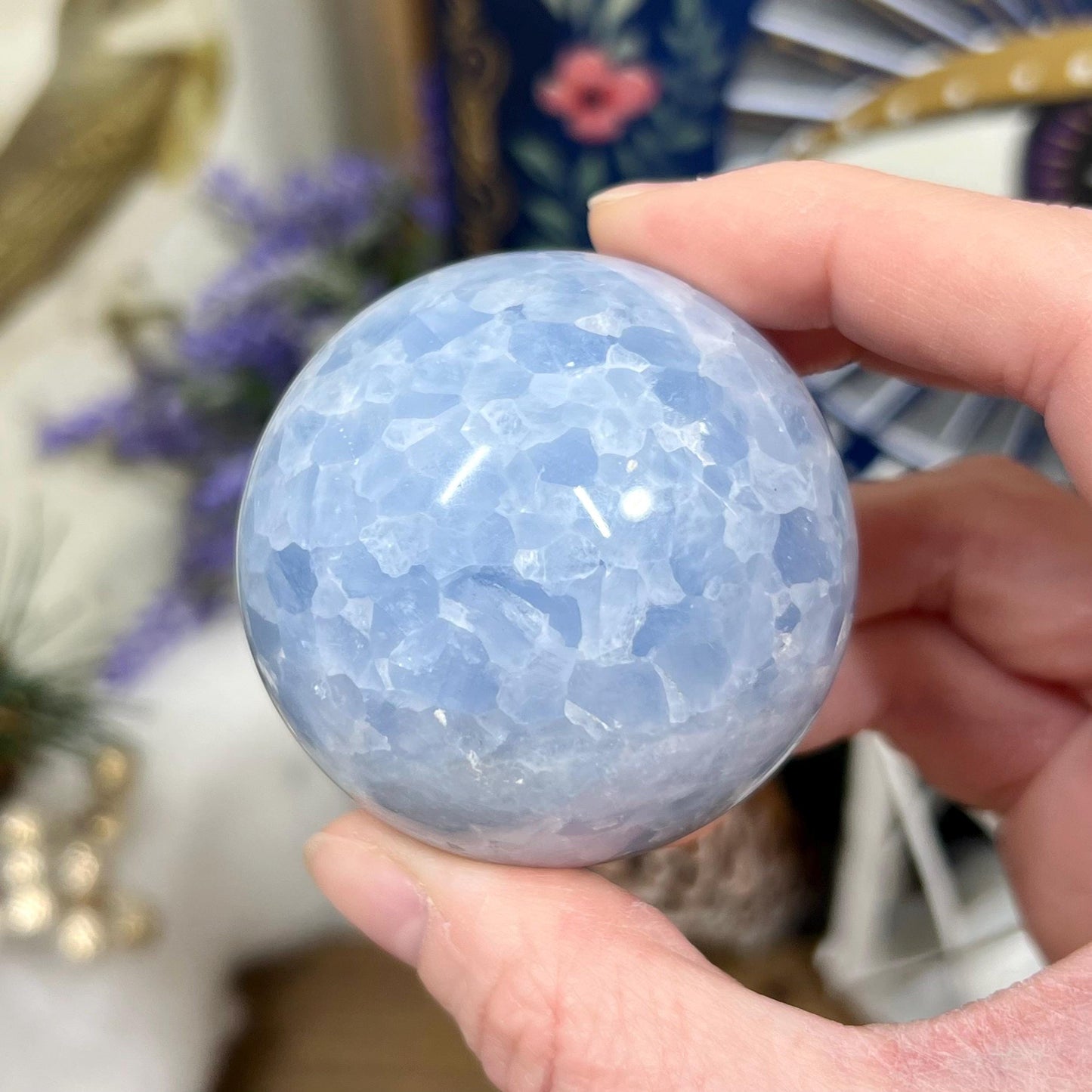 Light Blue Calcite Sphere