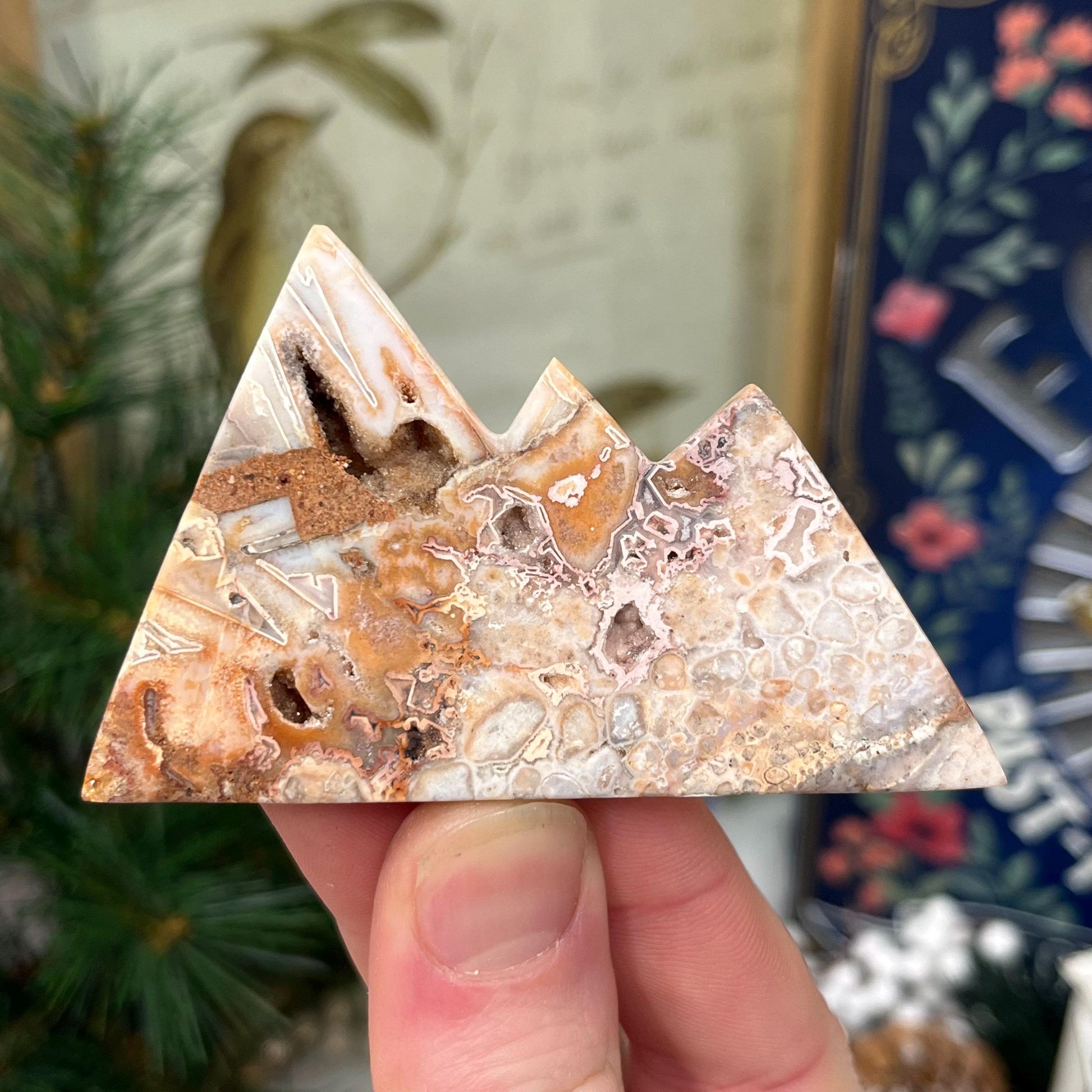 Pink Lace Agate Mountains | Druzy Agate Mountains | Crystal Mountains