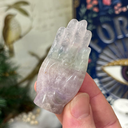 Small Pastel Fluorite Hand | Crystal All-Seeing Eye