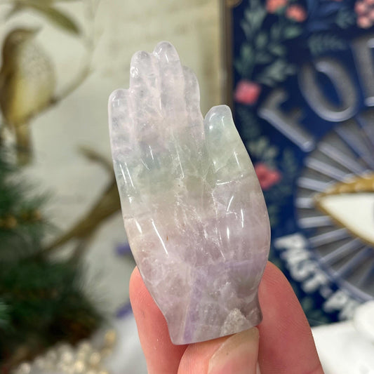 Small Pastel Fluorite Hand | Crystal All-Seeing Eye