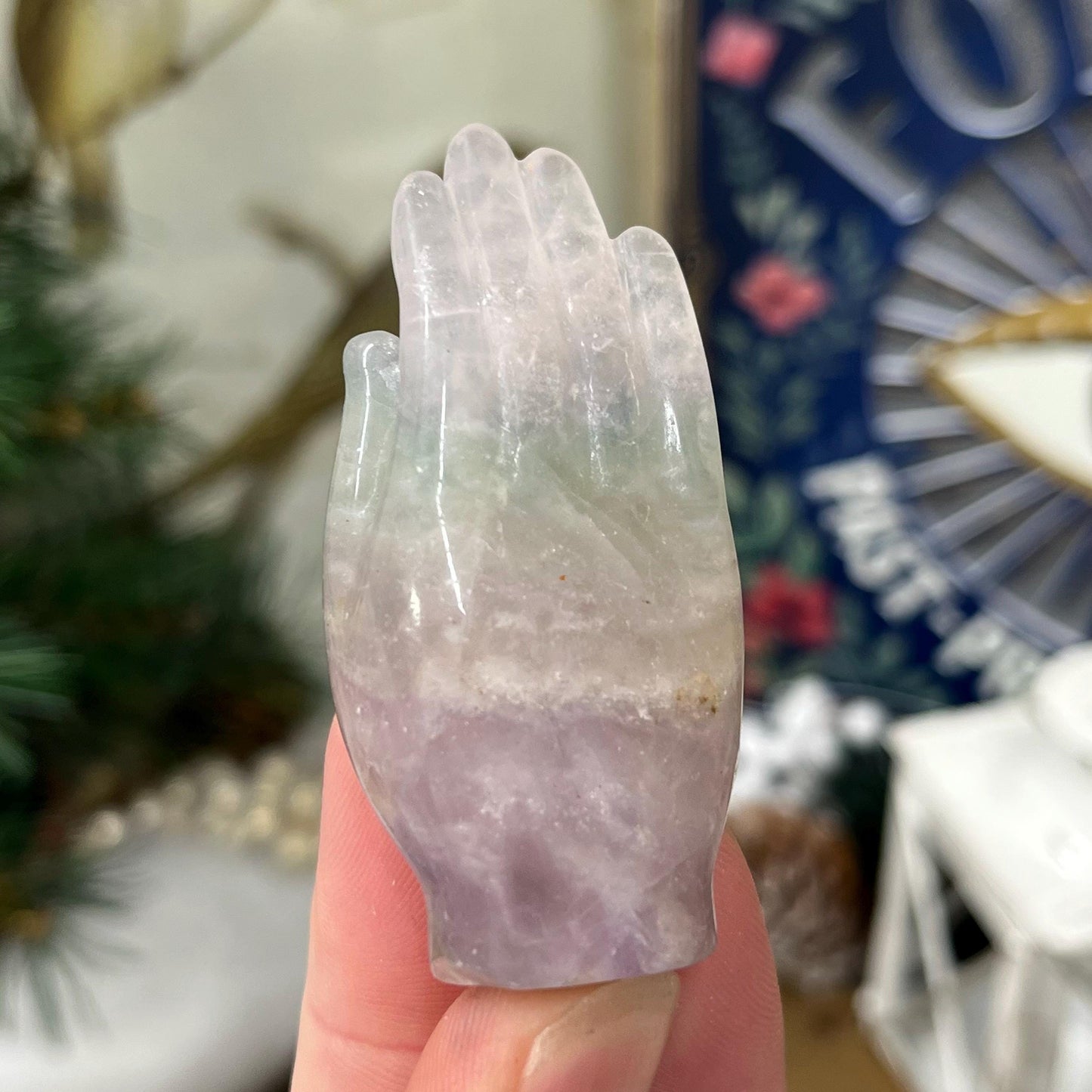 Small Pastel Fluorite Hand | Crystal All-Seeing Eye