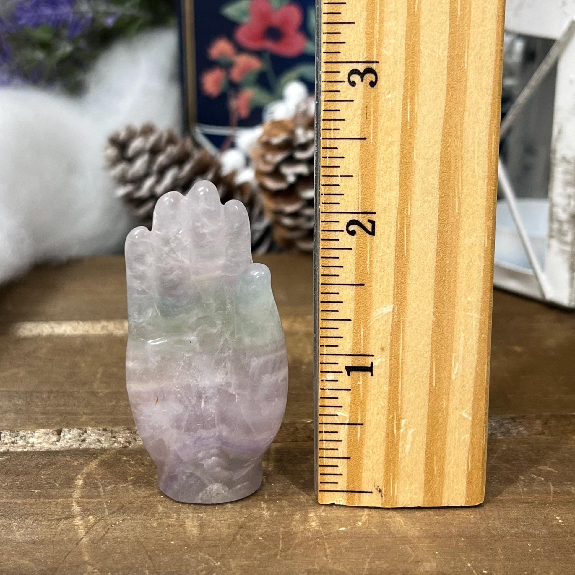 Small Pastel Fluorite Hand | Crystal All-Seeing Eye