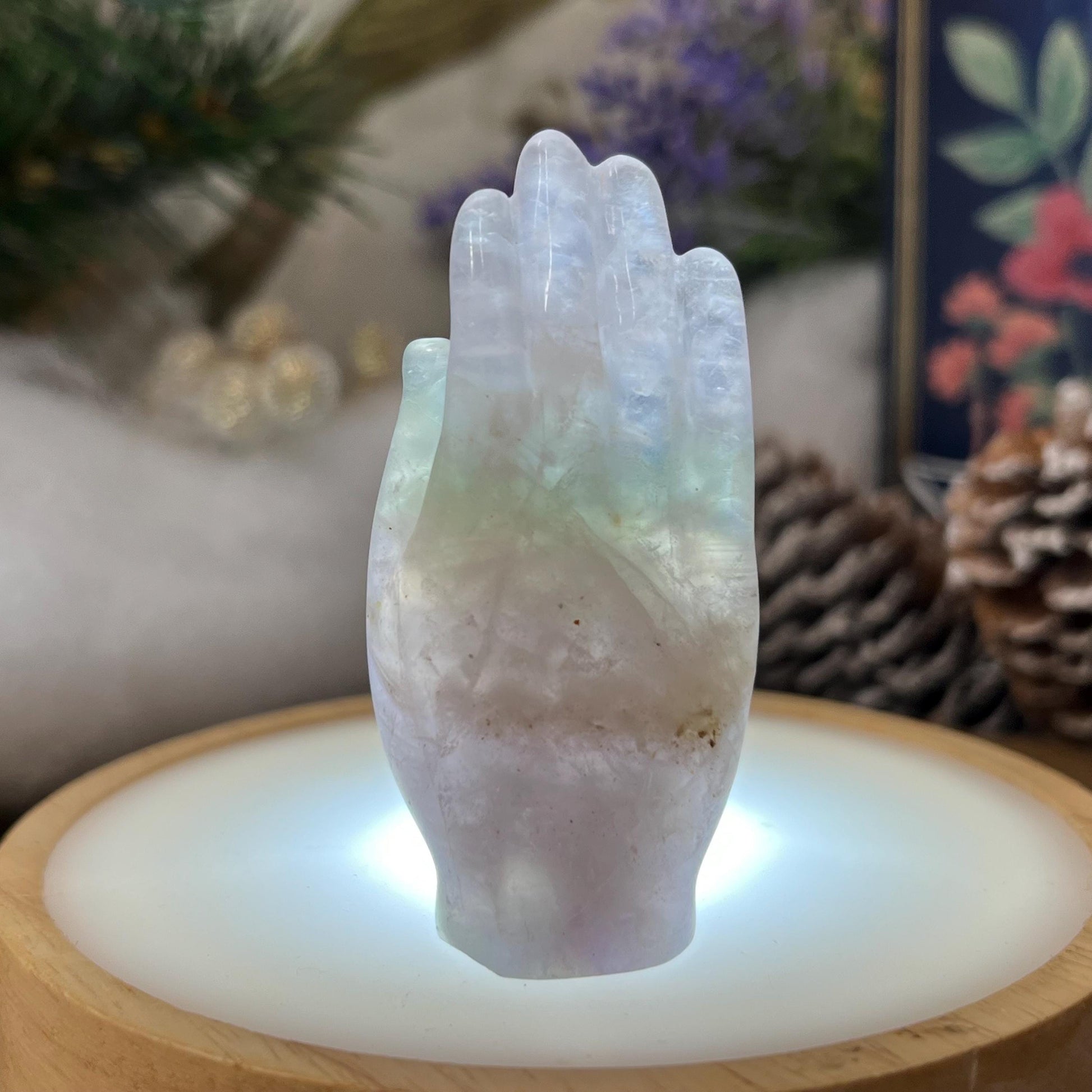 Small Pastel Fluorite Hand | Crystal All-Seeing Eye