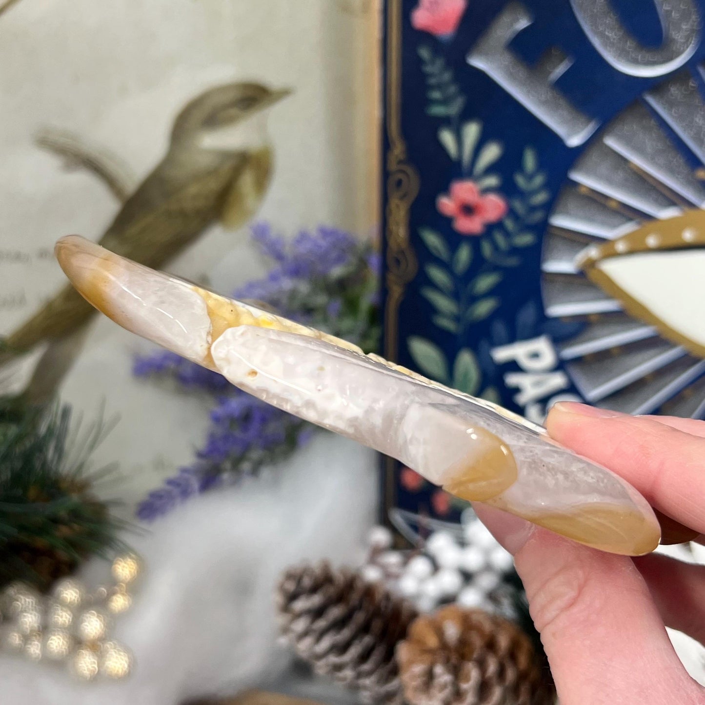 Druzy Agate Leaf | Crystal Leaf Carving | Sugar Druzy