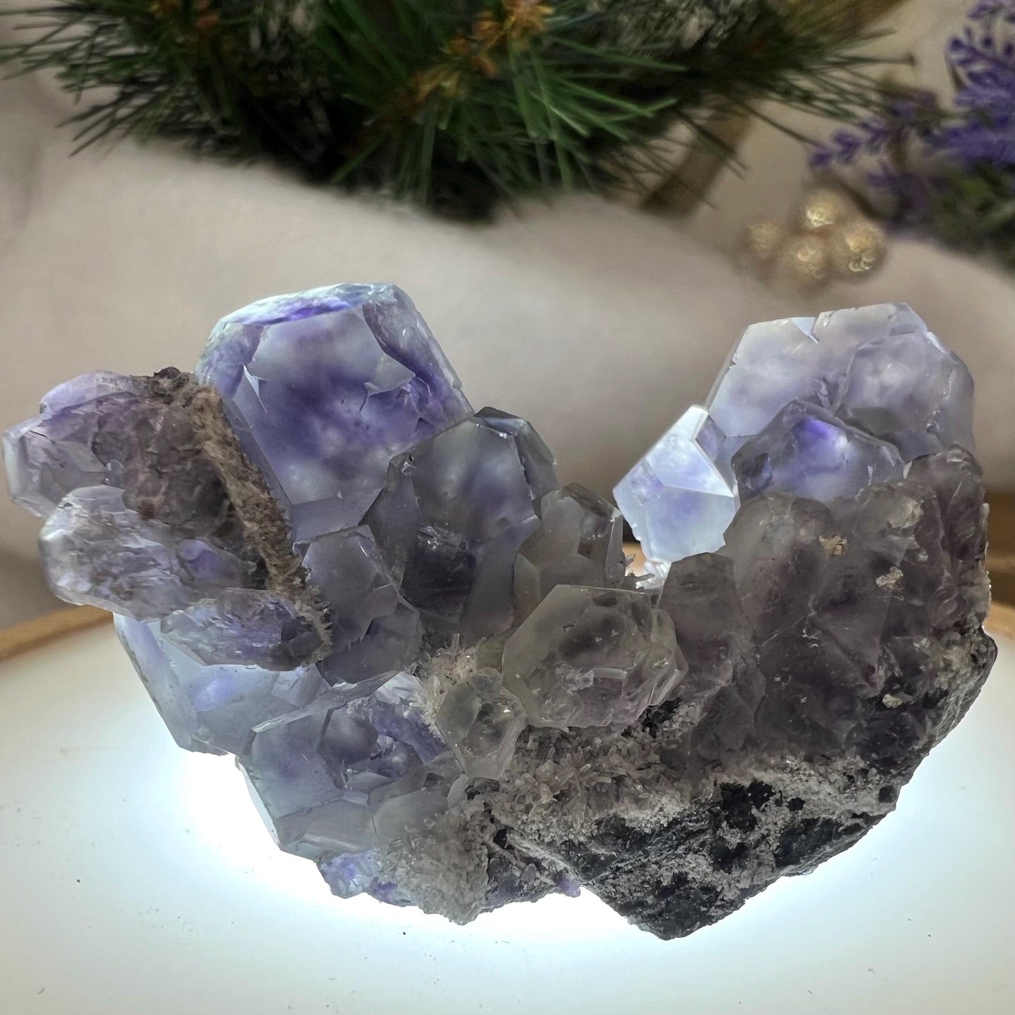 Purple Yaogangxian Fluorite Specimen | Yaogangxian Mineral Specimen | Dodecahedral Fluorite