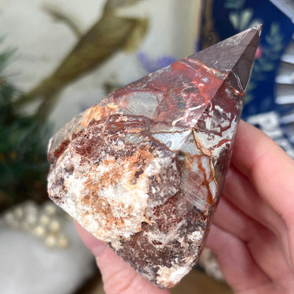 Top Polished Mexican Lace Agate Point | Crazy Lace Agate